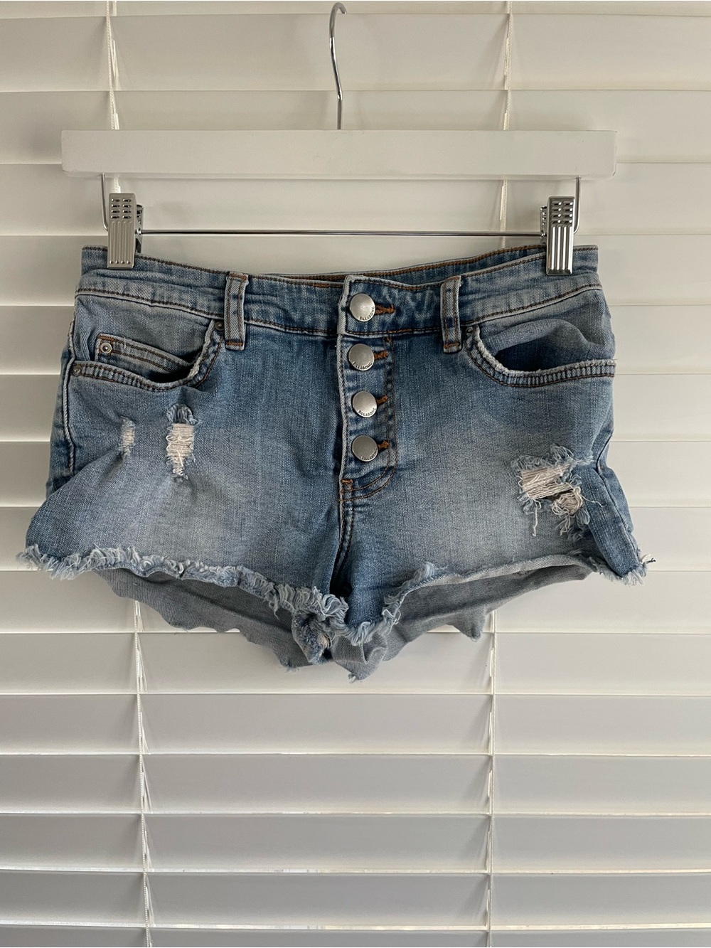 Billabong Light Wash Distressed Denim Women's Shorts